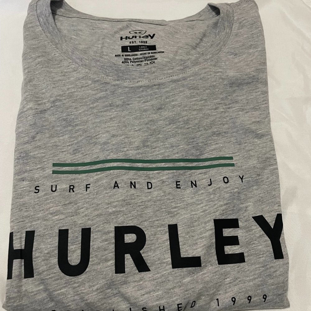Hurley Men's Graphic Tee, Grey, Size L,XXL